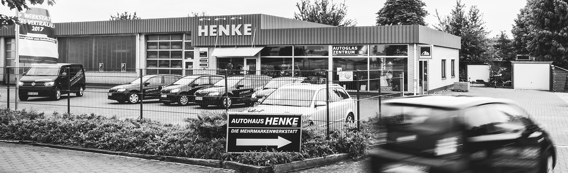 Das Gelände vom Autohaus Henke